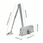 Automatic Door Closer Spring Hydraulic Buffer Door Stopper Adjustable Speed Door